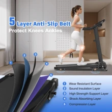 Folding Treadmill For Home Use, 2.5HP Quiet Motor, 0.5–7.5 MPH With 8% Manual Incline, Compact Electric Treadmill With LED Display, 300 LBS Capacity, Cup Holder & Safety Key - 查看 8