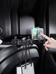 Homonth Adjustable Headrest Mounted Car Backseat Phone/Tablet Holder, Multifunctional Backseat Bracket, Slouchy Person Creative Bracket, Essential For Self-Driving, Suitable As Gift For Drivers, Various Styles Available - View 2