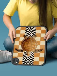 1 chiếc ốp lưng máy tính bảng chống rơi dễ thương họa tiết ngựa vằn và rùa, tích hợp lớp bảo vệ dày 360° chống sốc, tương thích với iPad thế hệ thứ 10 10.9 inch, ốp bảo vệ bằng da di động cho máy tính bảng 10.2 inch. - Nhiều màu - Xem 1