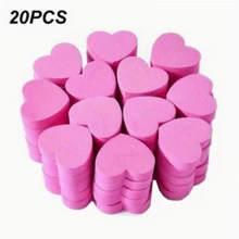 5/20pcs/Lot Mini Nail File Pink Love Design Sponge Polishing Nail File Buffing Sanding Block Manicure Pedicure Tools - Pink Heart - View 2