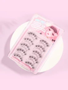 Mlen Diary Lashes Clusters, 10 Pairs 7-12mm False Eyelashes, C Curl DIY Manga Eyelashes, Natural And Fluffy Eyelashes For Home Use - C - View 8