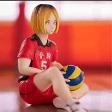 1 pezzo Figura in PVC di ragazzo anime seduto, 10cm, capelli arancioni a spina, uniforme nera e arancione, decorazione da collezione per desktop per fan di anime - Multicolore - Visualizzare 8