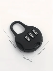 6pcs Macaron Color Mini Padlocks With Combination Dial And Keyhole, Made Of Plastic, Portable Design. Combination Locks Suitable For Luggage, Drawers, Boxes, Backpacks, Laptop Bags, Pencil Cases And Cosmetic Bags. - One Size Fits All - View 4