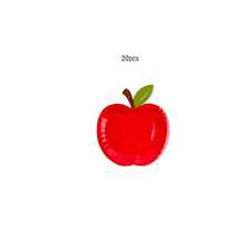 10pcs/20pcs/30pcs 6.3x7.09/9.25x9.84inch Red Apple Shaped Paper Plates - Apple Plates For Fruit Themed Party, Back To School, Teacher Appreciation, Baby-Shower, Birthday Party Decorations Tableware Supplies Men Women - Red - View 10