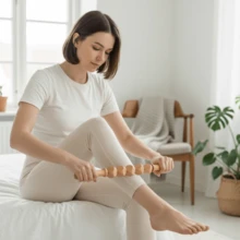SilvaLex Wooden Massage Tool, Full Body Massager, Hand Massager, Leg Massager, Shoulder Massager, Back Massager, Waist Massager, Body Relaxation Tool, Suitable For Home Use, Can Be Given As A Gift To Family, Friends, Classmates, Or Girlfriend - Apricot - View 9