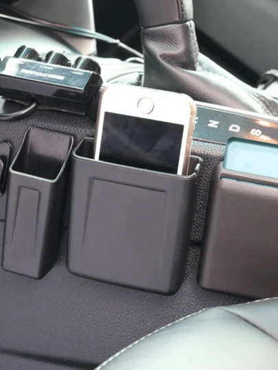 1pc Durable Plastic Car Phone Holder - Vehicle Storage Accessory, Easy To Install