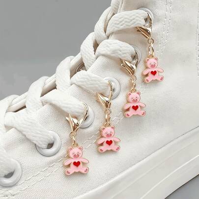 Bộ 1/5/10/20/35 móc khóa hình gấu hồng, thích hợp để trang trí ba lô hàng ngày, phụ kiện giày dép, bộ móc khóa ý nghĩa, phụ kiện thời trang sáng tạo dành cho nữ, lý tưởng cho Ngày của Mẹ, Ngày Valentine, quà tặng dự tiệc.