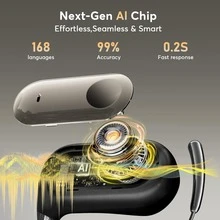 168種語言AI翻譯耳機，藍牙6.1耳機翻譯器，4合1智慧模式觸控螢幕即時翻譯耳機，相容iOS與Android，適合旅行、商務與學習 - 查看 3