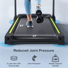 Folding Treadmill For Home, 3.5HP Quiet Motor & App Control, 3D Virtual Running, Shock Absorption, 400 Lb Capacity, LCD Display, Bluetooth Speakers, Small Treadmills For Small Spaces - 美規A型插(110-127V) - 查看 5