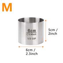 6厘米/8厘米/10厘米不锈钢慕斯蛋糕、寿司、饭团模具，圆形，高而厚，无缝设计，适用于甜点、烘焙食品、提拉米苏、芝士蛋糕 - 查看 14