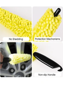Pointed Sponge Wheel Cleaning Brush - Car Detail Cleaning Tool For Wheel Rim Crevices - A - View 8