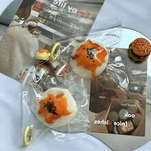Simulation Custard Yolk Pastry Squishy Realistic Food Visual Aesthetic Soft Squeeze Stress Relief Decompression Toy For Teens Adults,Custard Yolk Pastry Squishy,Realistic Food Squeeze Toy,Visual Aesthetic Decor,Stress Relief Decompression,For Teens Adults - Multicolor - View 4
