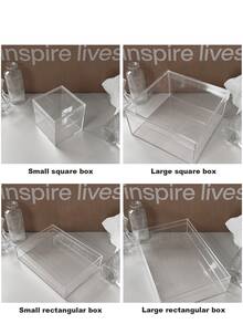 1 Hộp Quà Acrylic Trong Suốt Có Nắp, Hộp Quà Cưới Cao Cấp, Hộp Quà Cầm Tay, Hộp Quà Sinh Nhật, Hộp Kẹo, Kích thước 7.87x7.87x3.9 Inch, Thích Hợp Cho Các Sự Kiện Trang Trí, Hộp Tiết Kiệm, Quà Lưu Niệm Tốt Nghiệp, Quà Tặng Tiệc Tụng, Quà Tặng Khai Giảng, v.v. - Màu trong suốt - Xem 11