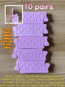 100pcs Pink Foam Toe Separators - Suitable For Manicure, Pedicure And Nail Art, Odorless Nail Polish Accessories, Comfortable Foam Finger Separators, Soft Foam Toe Separators, Nail Art Tools. Applicable For Both Hands And Feet - Multicolor - View 16