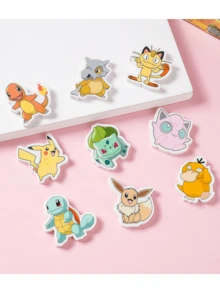 pokemon 全新烫金橡皮擦，独立包装，学生文具，奖品橡皮擦，干净，理想的儿童礼物 - 彩色 - 查看 3