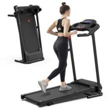 Folding Treadmill For Home Use, 2.5HP Quiet Motor, 0.5–7.5 MPH With 8% Manual Incline, Compact Electric Treadmill With LED Display, 300 LBS Capacity, Cup Holder & Safety Key - 查看 1