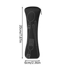 1pc Portable Cutlery Storage Bag, Zippered, Travel Camping Utensil Organizer, Reusable Work/School Storage Bag, Back To School Season Storage Bag (Utensils Not Included) - Multicolor - View 7