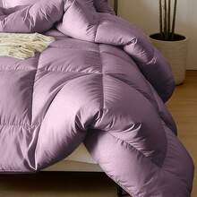 7-Pcs Or 5-Pcs Soft And Breathable Checkered Comforter Sets Queen, As A Family Gift. Includes Fitted Sheet, Flat Sheet, Pillowcase And Comforter, Bed In A Bag, A Luxurious Bedding Set, Machine Washable - Màu tím - Xem 6