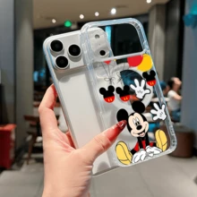 Disney Mickey Mouse Sitting Pose Phone Case, Cute Mickey With Mickey Head Icons, Gloves & Balloon Accents. Cover For IPhone 17, 16, 15, 14, 13, 12, And 11 Pro Models.. A Fun Gift For Family, Friends, Birthdays, Holidays, And Special Occasions. - 無色 - 查看 4
