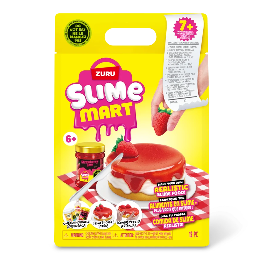 Bolsa pequeña ZURU (Tarta de queso con fresa), juguetes de slime artesanales para niños y adultos, kit de elaboración de slime suave - Bolsa pequeña - Ver 1