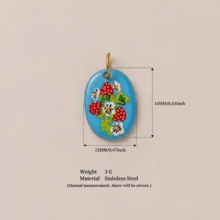1pc Fruit Series Jewelry Pendant Accessories, Including Orange, Lemon, Strawberry Pattern Elements. Made Of 18K Electroplated Stainless Steel, Suitable For Daily Bag Decoration, Charming Ladies Necklace Pendant, Bracelet Pendant, Phone Strap Pendant, Keychain Pendant - Multicolor - View 10