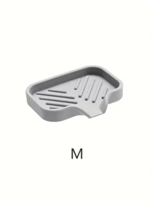 1pc Silicone Drain Soap Dish With Drainage Holes - Anti-Splash, Anti-Slip Countertop Mat, Suitable For Kitchen And Bathroom Sinks, Non-Slip Kitchen Mat For Sink Side, Natural And Hygienic Kitchen Essential - Multicolor - View 9