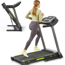 Folding Treadmill For Home, 3.5HP Quiet Motor & App Control, 3D Virtual Running, Shock Absorption, 400 Lb Capacity, LCD Display, Bluetooth Speakers, Small Treadmills For Small Spaces - 美規A型插(110-127V) - 查看 1
