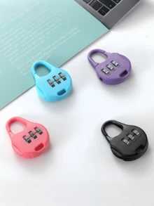 6pcs Macaron Color Mini Padlocks With Combination Dial And Keyhole, Made Of Plastic, Portable Design. Combination Locks Suitable For Luggage, Drawers, Boxes, Backpacks, Laptop Bags, Pencil Cases And Cosmetic Bags. - One Size Fits All - View 5