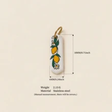 1pc Fruit Series Jewelry Pendant Accessories, Including Orange, Lemon, Strawberry Pattern Elements. Made Of 18K Electroplated Stainless Steel, Suitable For Daily Bag Decoration, Charming Ladies Necklace Pendant, Bracelet Pendant, Phone Strap Pendant, Keychain Pendant - Multicolor - View 17