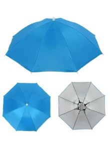 1pc Portable Umbrella Hat, Available In 3 Colors, Foldable Sun Protection Design, UV-Resistant, Raincoat Function. Colorful Party Hat, 69cm Size, Hands-Free, Unisex Funny Rainbow Beach Party Hat, Adjustable Size, Suitable For Outdoor Activities, A Practical And Fashionable Headwear Item. - Multicolor - View 8
