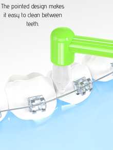 Bàn chải kẽ răng nhọn, bàn chải làm sạch chỉ nha khoa, đóng gói đơn, bàn chải làm sạch chỉnh nha, bàn chải vệ sinh răng miệng, làm sạch răng, sức khỏe răng miệng - Nhiều màu - Xem 4