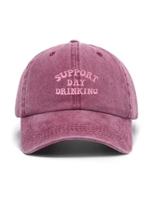 1pc Women's "Support Daily Drink" Embroidered Soft Baseball Cap, Adjustable Size, Breathable Sun Protection, Holiday Gift, Suitable For Outdoor Sports, Camping, Travel, Beach Vacation,Summer,Hat,Festival - B - View 8