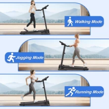 Folding Treadmill For Home Use, 2.5HP Quiet Motor, 0.5–7.5 MPH With 8% Manual Incline, Compact Electric Treadmill With LED Display, 300 LBS Capacity, Cup Holder & Safety Key - 查看 11