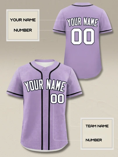 Customized Baseball Jacket - Personalized Baseball Jacket For Boys & Girls - Add Your Name & Number, Purple, Fashionable, Casual, Minimalist, Personalized, Customized, Unique, Men's Apparel, Capsule Wardrobe, Men's Basics/Streetwear, Ideal Gift For Him, Boyfriend, Family, Friends, Suitable For Birthday, Vacation/Holiday, School/Competition, Sports/Climbing