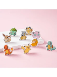 pokemon 全新烫金橡皮擦，独立包装，学生文具，奖品橡皮擦，干净，理想的儿童礼物 - 彩色 - 查看 5