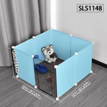 Lồng chó cỡ trung bình gấp gọn dùng trong nhà, có kèm nhà vệ sinh, hàng rào chắn cho chó cưng trong nhà. - Nhiều màu - Xem 2
