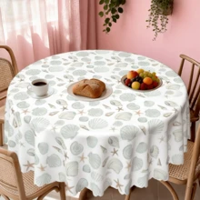 1pc Beach-Themed Seashell & Star Pattern Tablecloth, Easy To Clean Durable Fabric, Suitable For Wedding, Birthday, Housewarming Party, Kitchen And Picnic - A - View 3