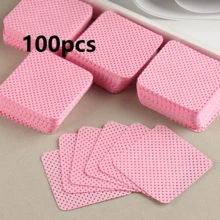 2000/1000/200 miếng khăn lau móng tay - Miếng tẩy sơn móng tay chuyên nghiệp không xơ, khăn lau gel UV, dụng cụ làm sạch trước và sau khi làm móng (Màu hồng) - Hồng - Xem 9