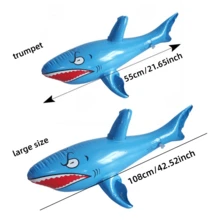 1个加厚PVC充气鲨鱼，时尚沙滩泳池游泳游戏鲨鱼 - 充氣鯊魚 - 查看 8
