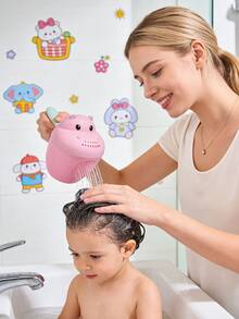 1 cái cốc nhựa hình hà mã để rửa mặt khi tắm cho bé, dùng để gội đầu và tắm cho bé. - Nhiều màu - Xem 5