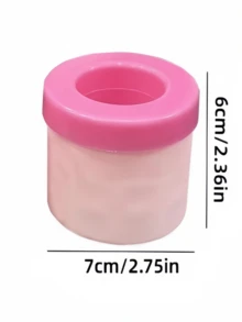 1 Pink Silicone Portable Ice Mold, Easy-To-Remove Silicone Ice Tray With Multiple Compartments And A Simple Bucket-Shaped Design, Equipped With A Lid, A Reusable Ice Maker, Suitable For Home, Bar, Club And Outdoor Use. - Multicolor - View 3