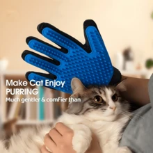 Upgraded Efficient Pet Hair Removal Set, Includes Grooming Glove, Massage Brush, Gentle Deshedding Brush Suitable For Long & Short Haired Dogs, Cats And Horses, Massage And Promote Blood Circulation - Easy To Use And Clean - Multicolor - View 2