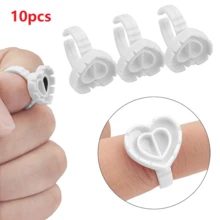 心形睫毛胶收纳盒 - 50/100/200/300/500/600/700支装睫毛胶收纳盒，睫毛嫁接用品，加厚扇形托盘 - 彩色 - 查看 12