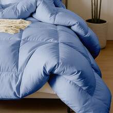 7-Pcs Or 5-Pcs Soft And Breathable Checkered Comforter Sets Queen, As A Family Gift. Includes Fitted Sheet, Flat Sheet, Pillowcase And Comforter, Bed In A Bag, A Luxurious Bedding Set, Machine Washable - Màu xanh lam - Xem 6