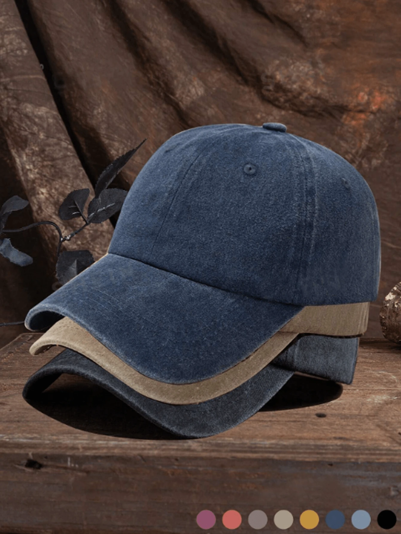 3pcs Unisex Outdoor Casual Fashion Adjustable Size Solid Color Retro Baseball Cap, Suitable For Daily Wear