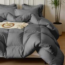 7-Pcs Or 5-Pcs Soft And Breathable Checkered Comforter Sets Queen, As A Family Gift. Includes Fitted Sheet, Flat Sheet, Pillowcase And Comforter, Bed In A Bag, A Luxurious Bedding Set, Machine Washable - 任意顏色出貨 - 查看 8