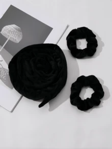 一套女士免加热海绵卷发器 - 黑色 - 查看 3