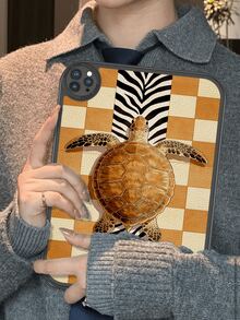 1 chiếc ốp lưng máy tính bảng chống rơi dễ thương họa tiết ngựa vằn và rùa, tích hợp lớp bảo vệ dày 360° chống sốc, tương thích với iPad thế hệ thứ 10 10.9 inch, ốp bảo vệ bằng da di động cho máy tính bảng 10.2 inch. - Nhiều màu - Xem 3