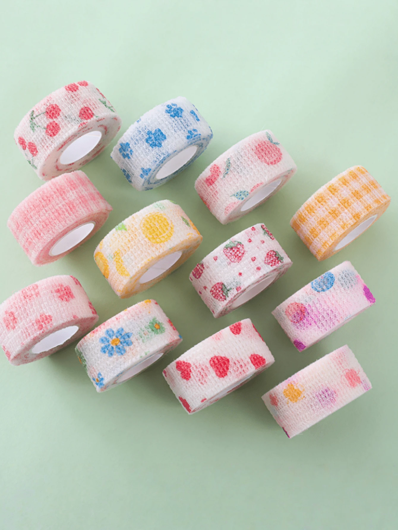 20pcs/10pcs/5pcs Multi-Specification, Random Color, Finger And Wrist Protection Band, Multi-Functional Cartoon Pattern Elastic Bandage, Protects Fingers From Wear And Tear, Suitable For Wrist, Ankle, Surprise Gift For Family And Friends - Multicolor - View 1