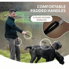 Hands-Free 2-In-1 Pet Leash, Reflective Elastic Pet Leash, Outdoor Sports Running Dog Leash - Retractable, Thickened Foam Handle, Anti-Pull Pet Leash - Multicolor - View 4
